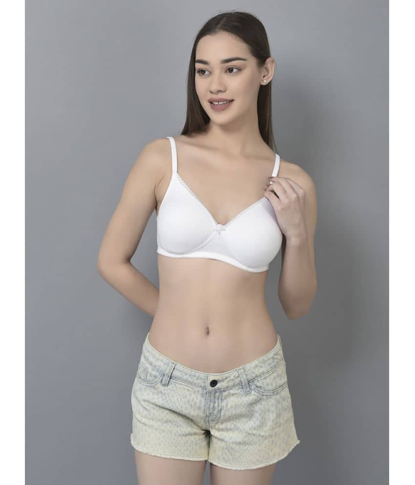 Dollar Missy White Cotton Lightly Padded Women's T-Shirt Bra ( Pack of 1 )