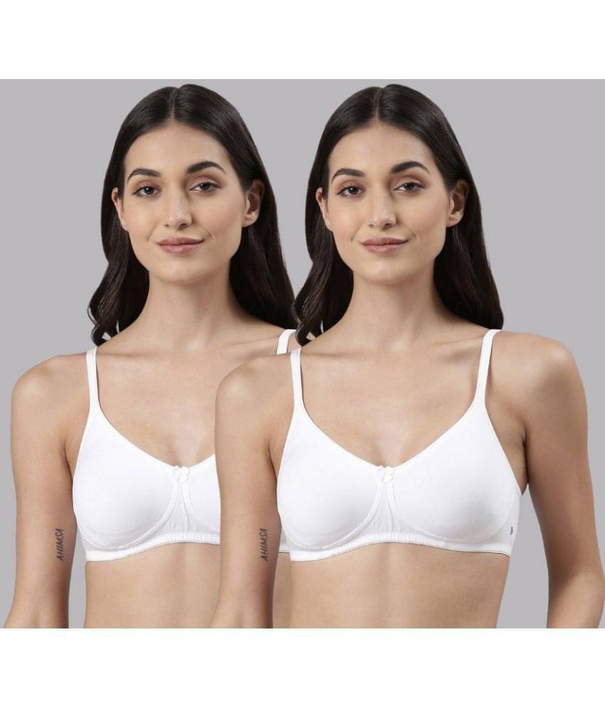 Dollar Missy Pack of 2 Cotton Non Padded Women's T-Shirt Bra ( White ) Dollar Missy Pack of 2 Cotton Non Padded Women's T-Shirt Bra ( White )