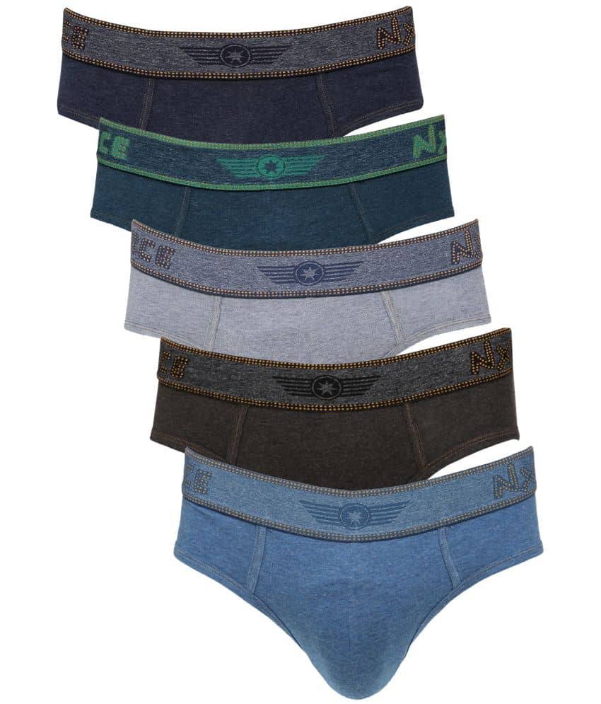 Force NXT Pack of 5 Cotton Briefs For Men's ( Multicolor )