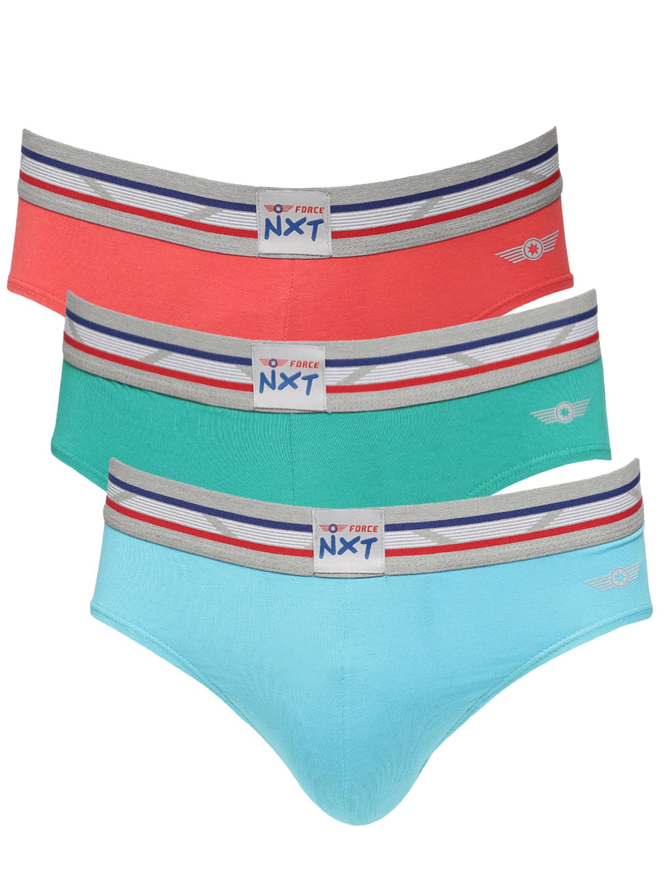 Force NXT Multicolor FLEXZ COSMO BREIF Cotton Men's Briefs ( Pack of 3 )