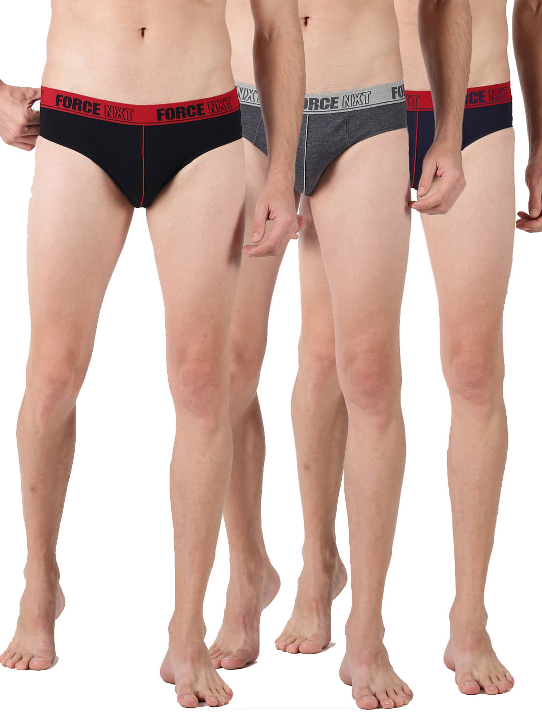 Force NXT Pack of 3 Cotton Briefs For Men's ( Multicolor ) Force NXT Pack of 3 Cotton Briefs For Men's ( Multicolor )