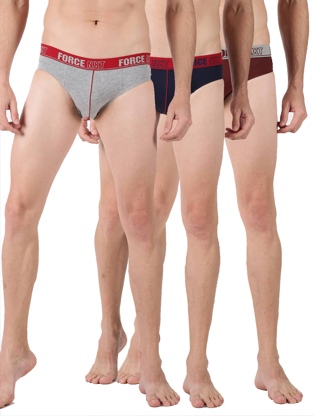 Force NXT Pack of 3 Cotton Briefs For Men's ( Multicolor )