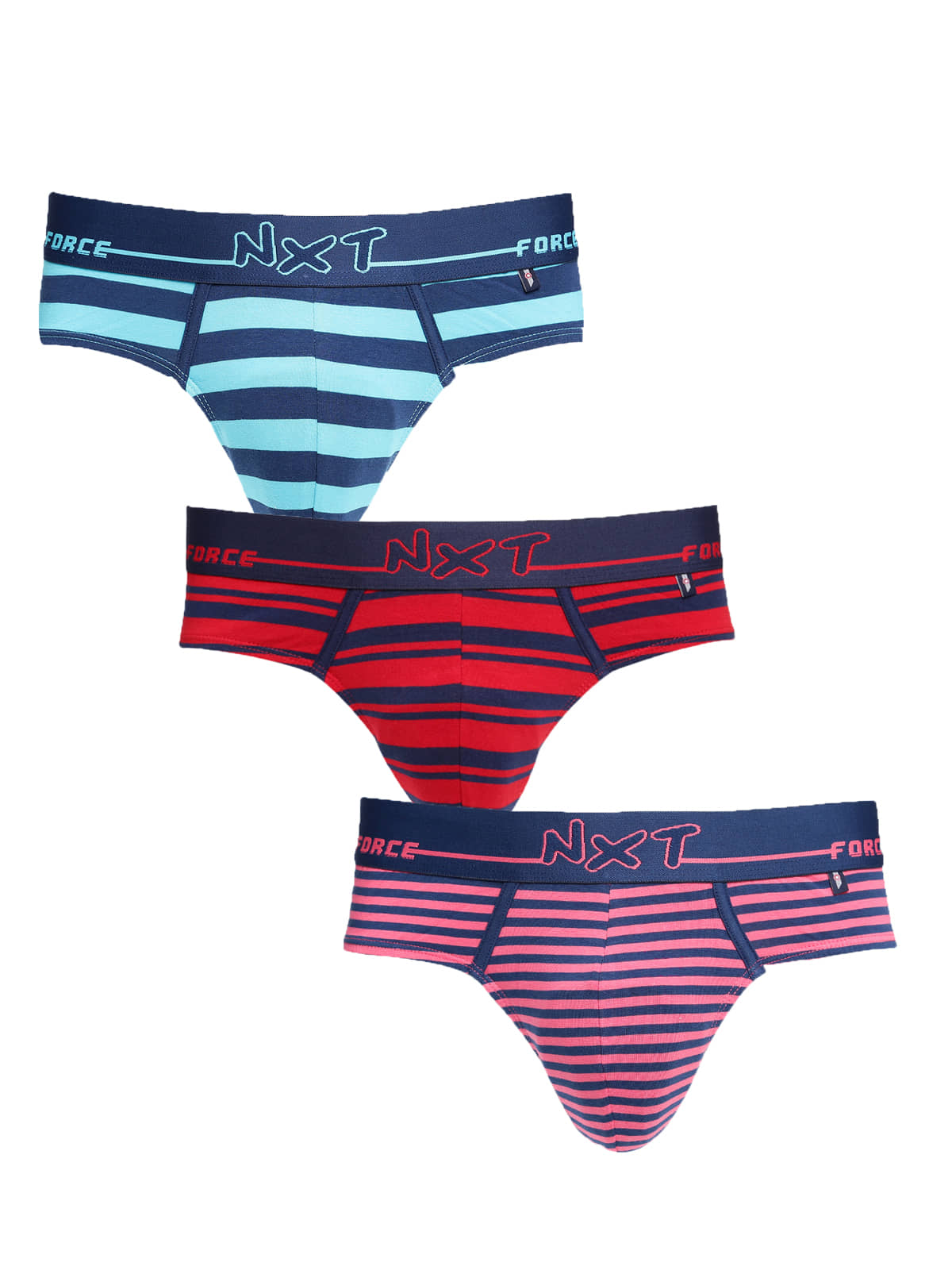 Force NXT Pack of 3 Cotton Briefs For Men's ( Multicolor )