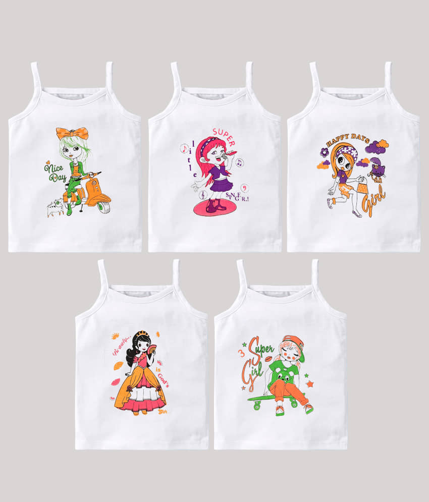 HAP Pack of 5 Girls Cotton ( White )