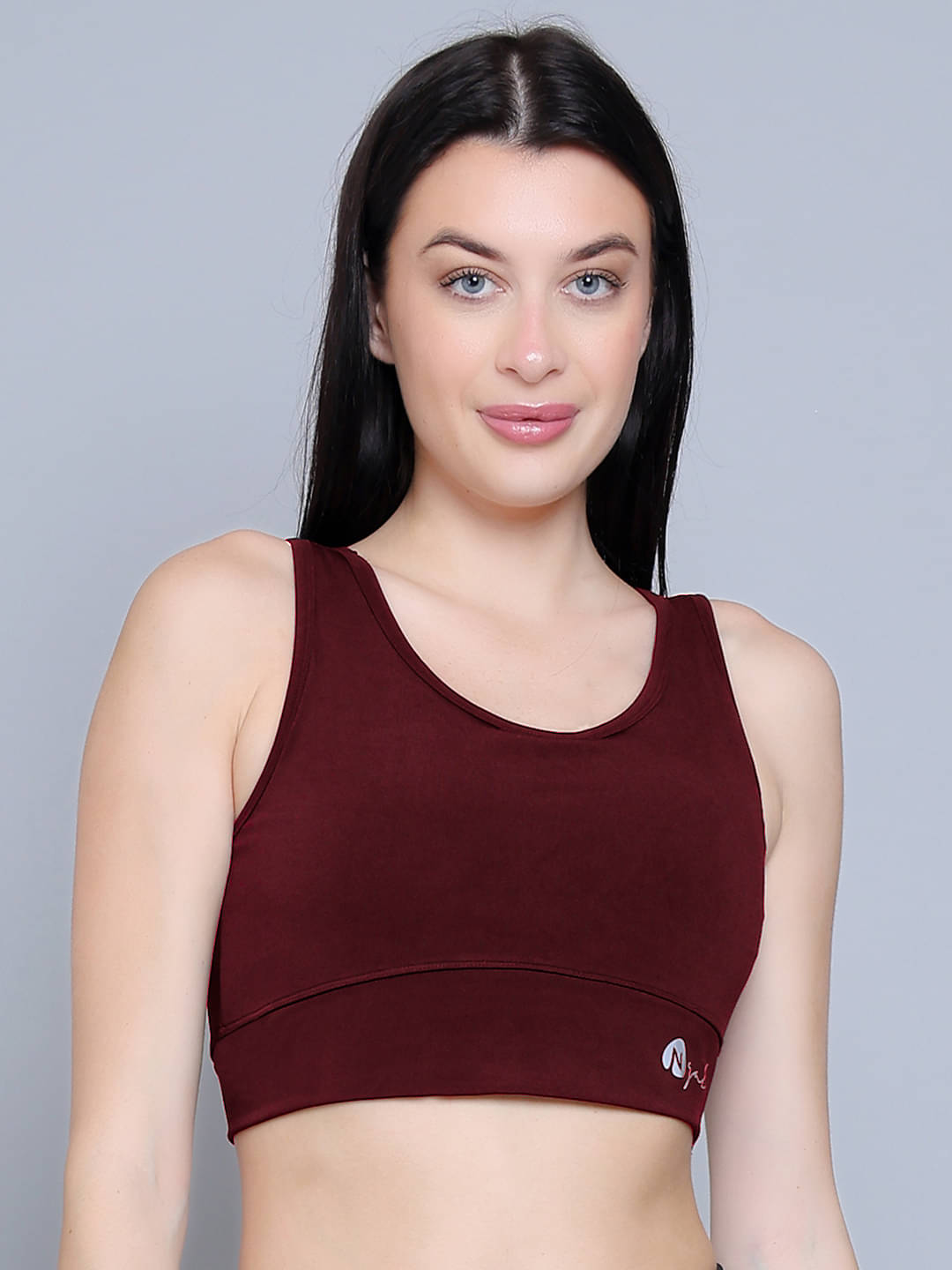     			N-Gal Wine Polyester Heavily Padded Women's Sports Bra ( Pack of 1 )
