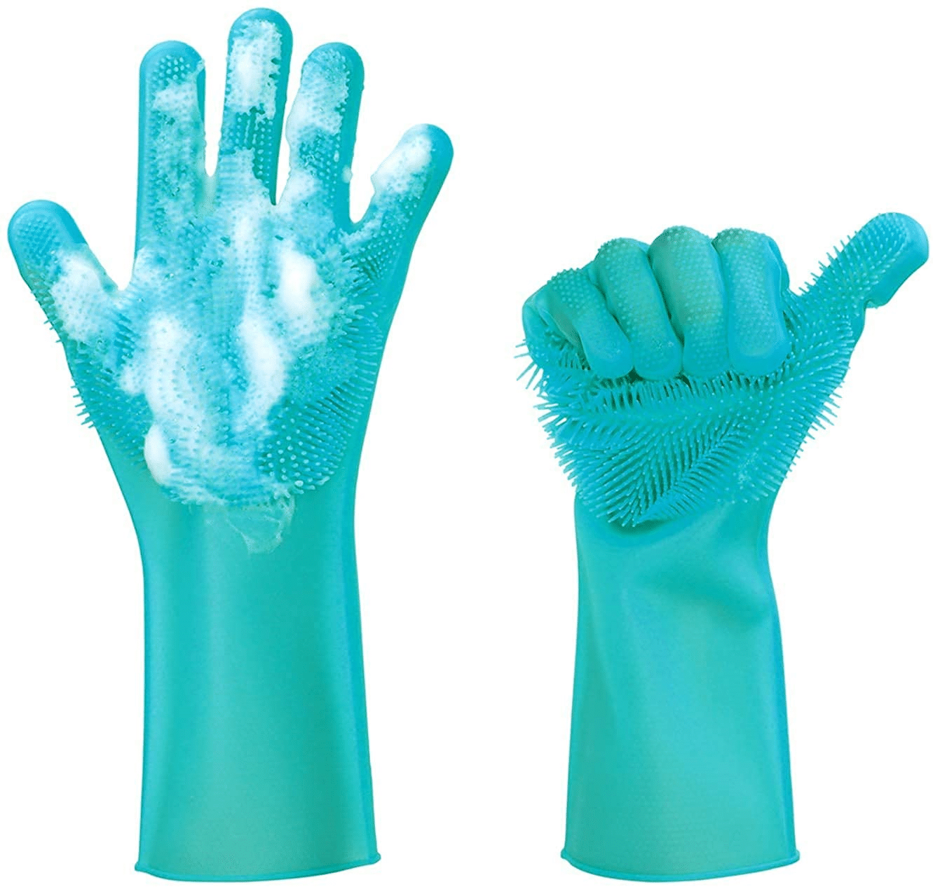 SmartBucket Multicolor Silicone Free Size Cleaning Gloves ( Pack of 1 ) SmartBucket Multicolor Silicone Free Size Cleaning Gloves ( Pack of 1 )