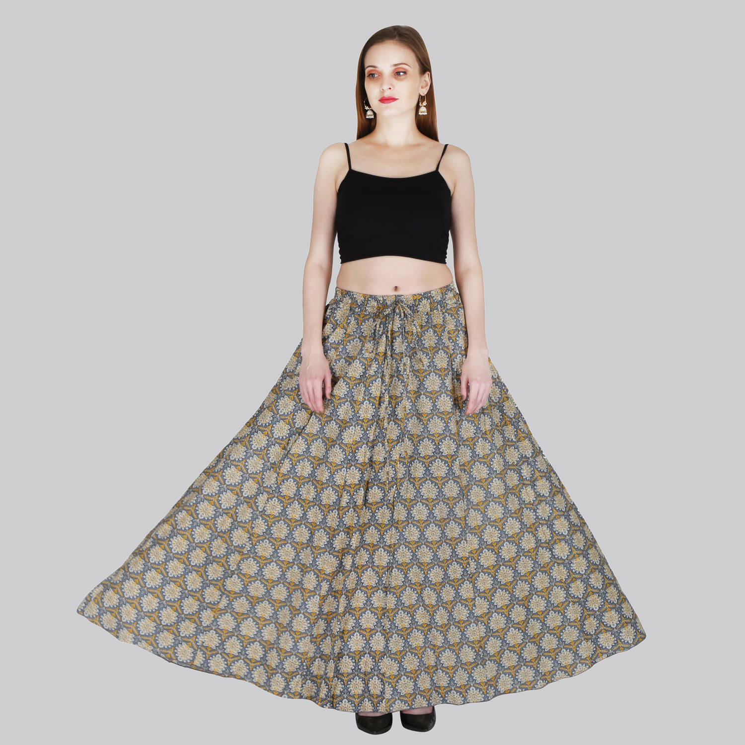     			Sttoffa Grey Cotton Women's Ball Gown Skirt ( Pack of 1 )