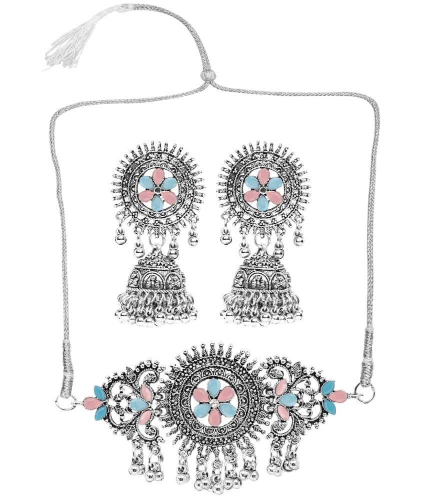 Sunhari Jewels Multi Color German Necklace Set ( Pack of 1 )