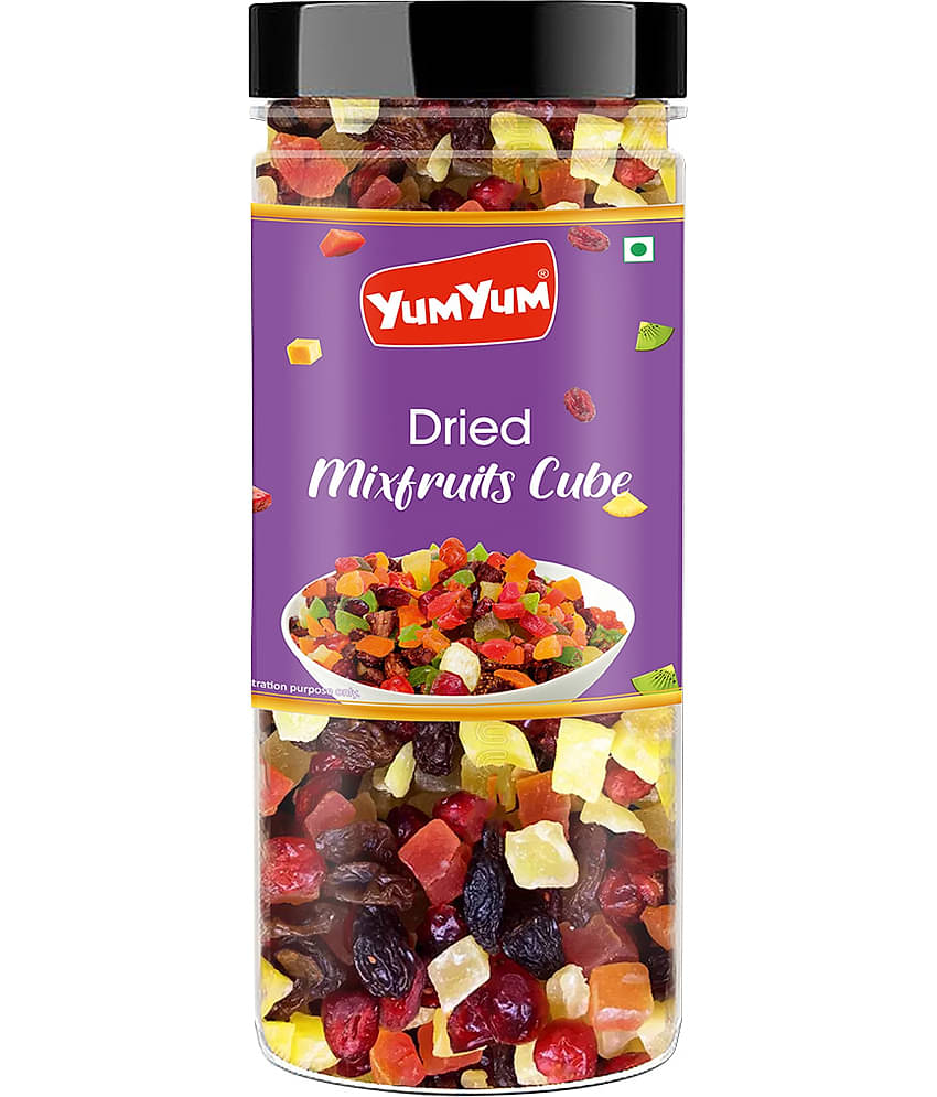 YUM YUM Mixed Dried Fruits -Cranberries,Strawberries,Kiwi,Mango,Pineapple,Kiwi, (150 g)