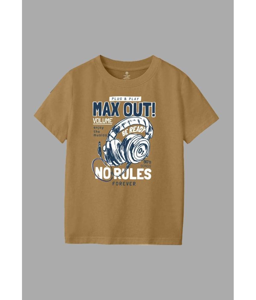     			CODEZ Pack of 1 Boys Cotton Blend T-Shirt ( Beige )