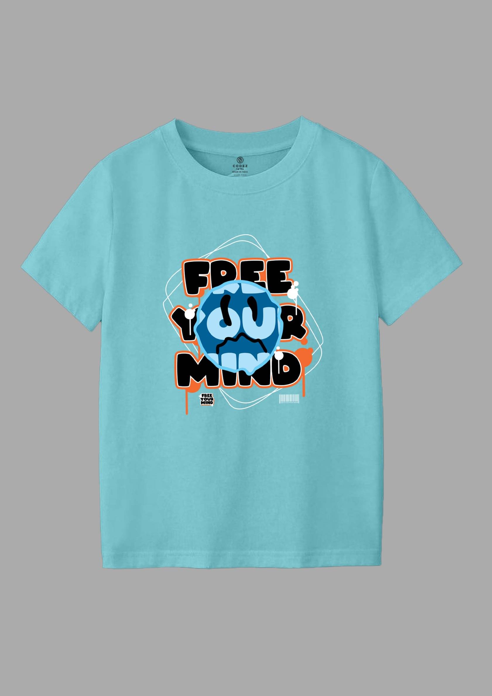     			CODEZ Pack of 1 Boys Cotton Blend T-Shirt ( Blue )