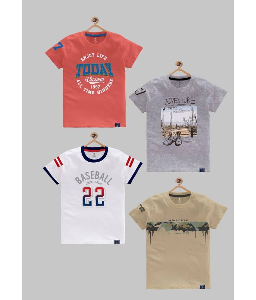 CODEZ Pack of 1 Boys Cotton Blend T-Shirt ( Multi Color )