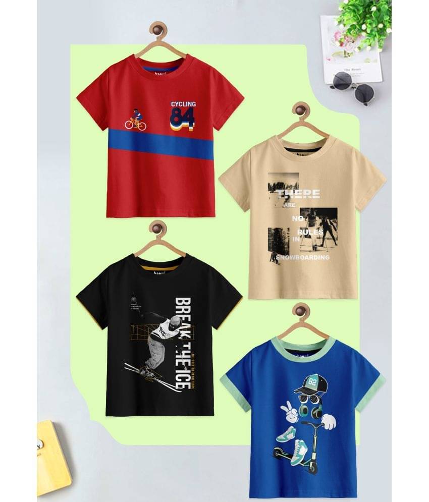     			CODEZ Pack of 4 Boys Cotton Blend Polo T-Shirt ( Multicolor )