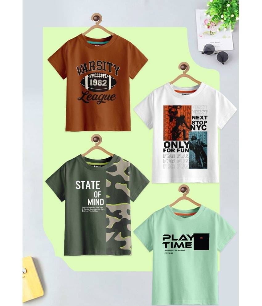     			CODEZ Pack of 4 Boys Cotton Blend T-Shirt ( Multicolor )