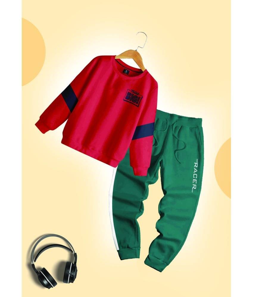 CODEZ Pack of 1 Boys Fleece Sweatshirt & Trackpant Set ( Multicolor ) CODEZ Pack of 1 Boys Fleece Sweatshirt & Trackpant Set ( Multicolor )