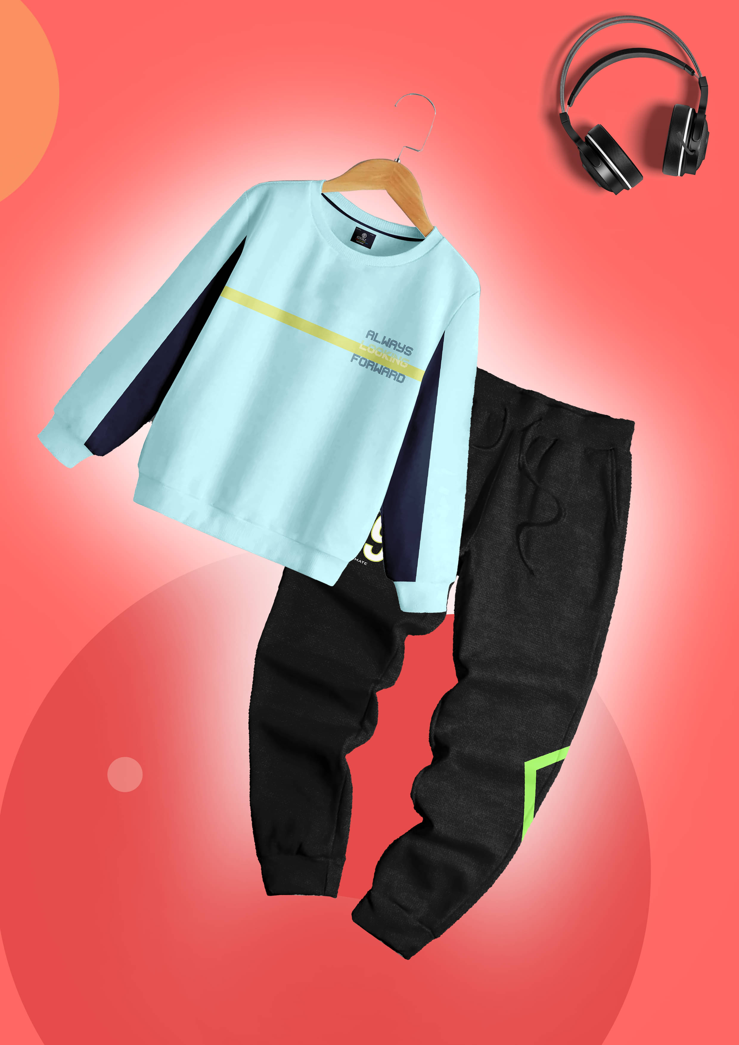 CODEZ Pack of 1 Boys Fleece Sweatshirt & Trackpant Set ( Multicolor ) CODEZ Pack of 1 Boys Fleece Sweatshirt & Trackpant Set ( Multicolor )