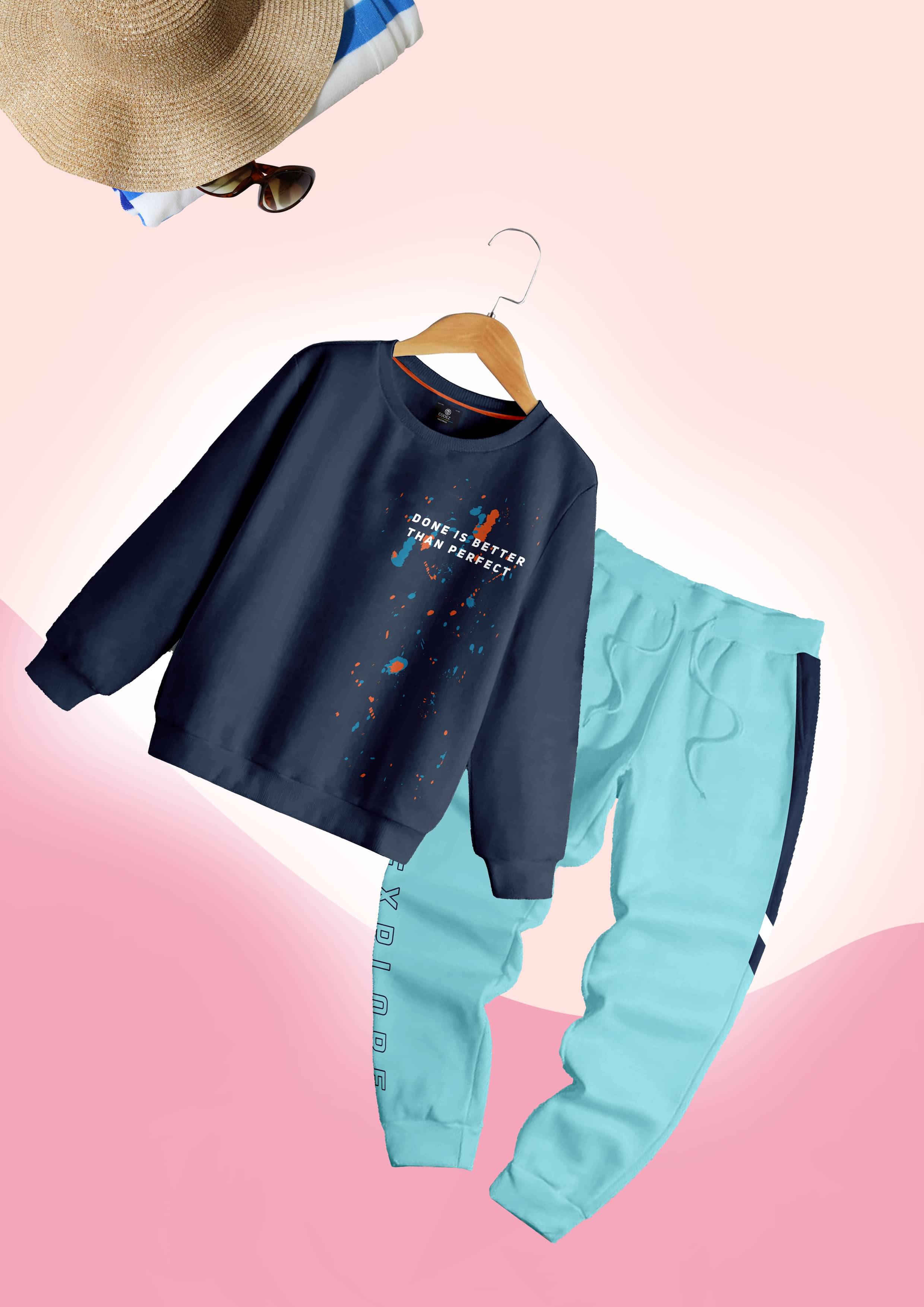 CODEZ Pack of 1 Boys Fleece Sweatshirt & Trackpant ( Multicolor ) CODEZ Pack of 1 Boys Fleece Sweatshirt & Trackpant ( Multicolor )