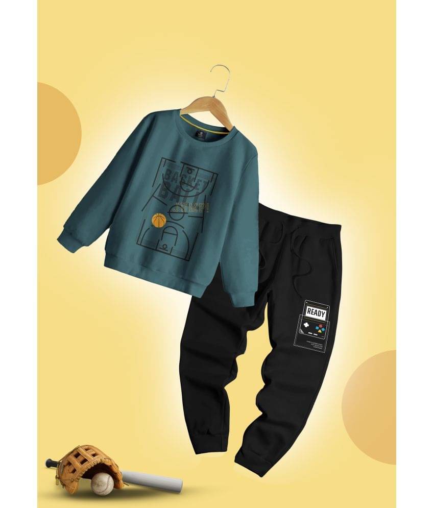 CODEZ Pack of 1 Boys Fleece Sweatshirt & Trackpant Set ( Multicolor ) CODEZ Pack of 1 Boys Fleece Sweatshirt & Trackpant Set ( Multicolor )