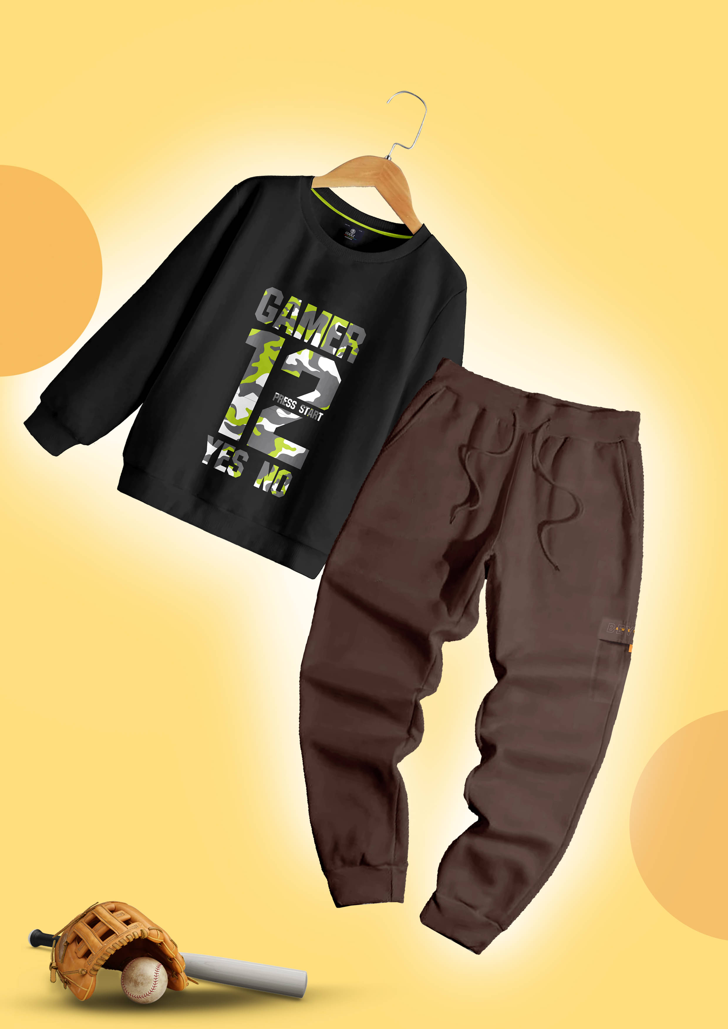 CODEZ Pack of 1 Boys Fleece Sweatshirt & Trackpant Set ( Multicolor ) CODEZ Pack of 1 Boys Fleece Sweatshirt & Trackpant Set ( Multicolor )