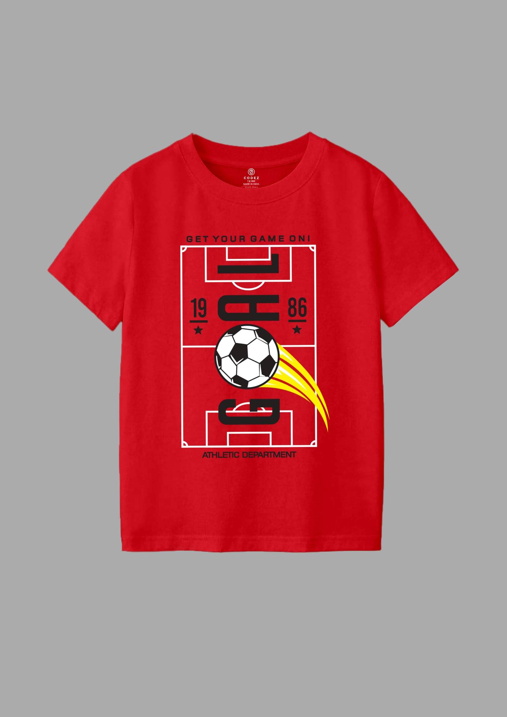     			CODEZ Pack of 1 Boys Cotton Blend T-Shirt ( Red )