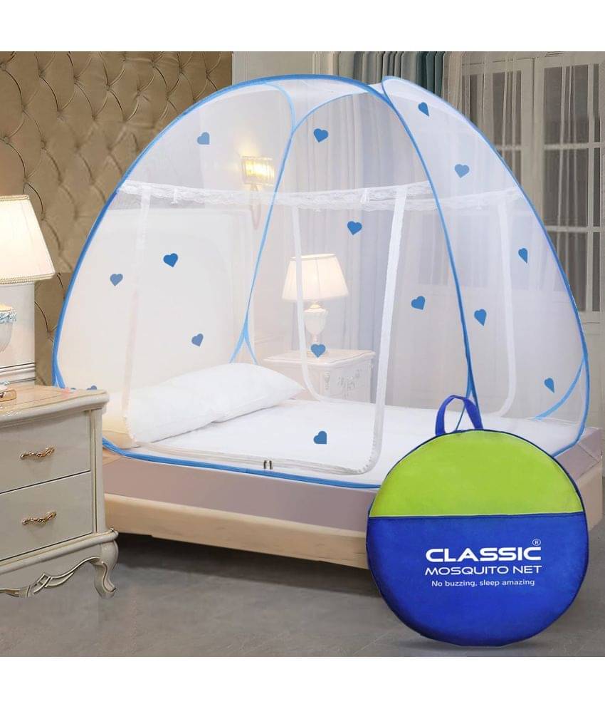 Classic Mosquito Net, Machardani - Blue Polycotton Foldable Mosquito Net, Machardani ( Pack of 1 ) Classic Mosquito Net, Machardani - Blue Polycotton Foldable Mosquito Net, Machardani ( Pack of 1 )