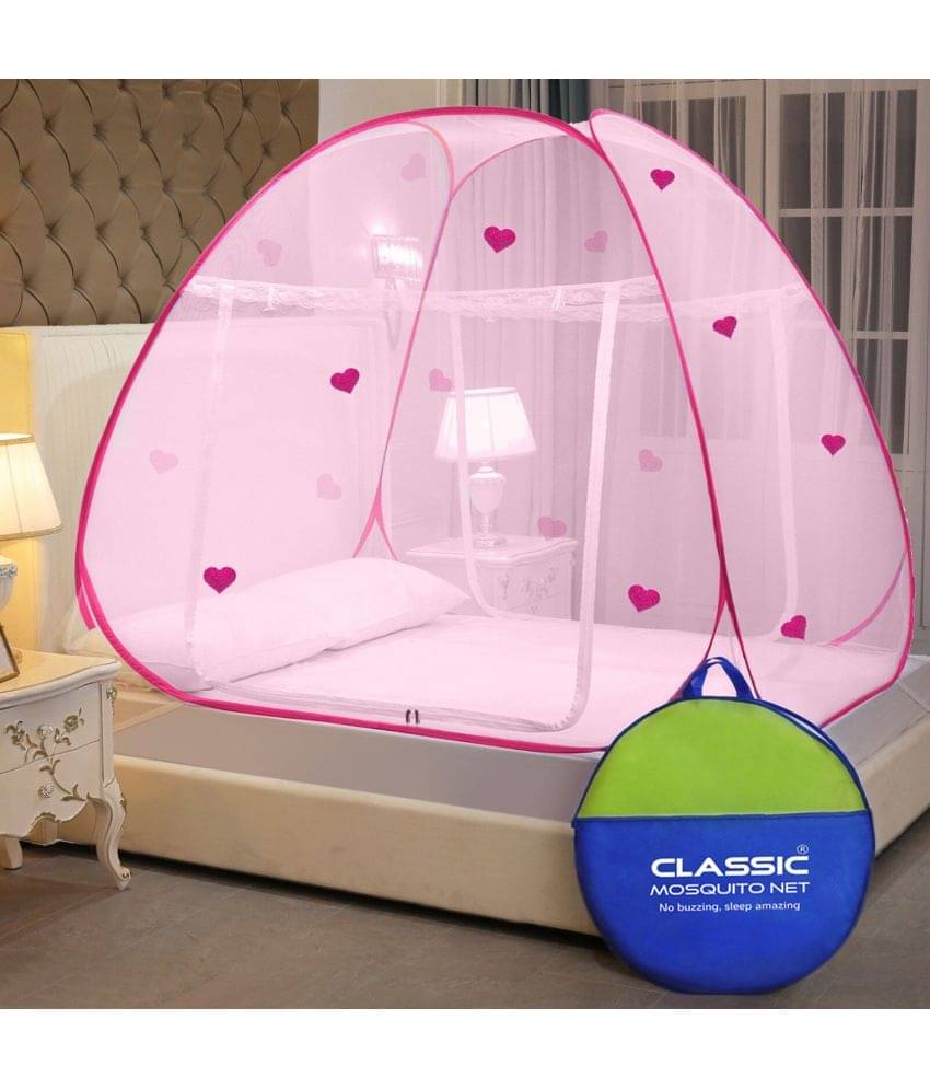 Classic Mosquito Net, Machardani - Pink Polycotton Foldable Mosquito Net, Machardani ( Pack of 1 ) Classic Mosquito Net, Machardani - Pink Polycotton Foldable Mosquito Net, Machardani ( Pack of 1 )