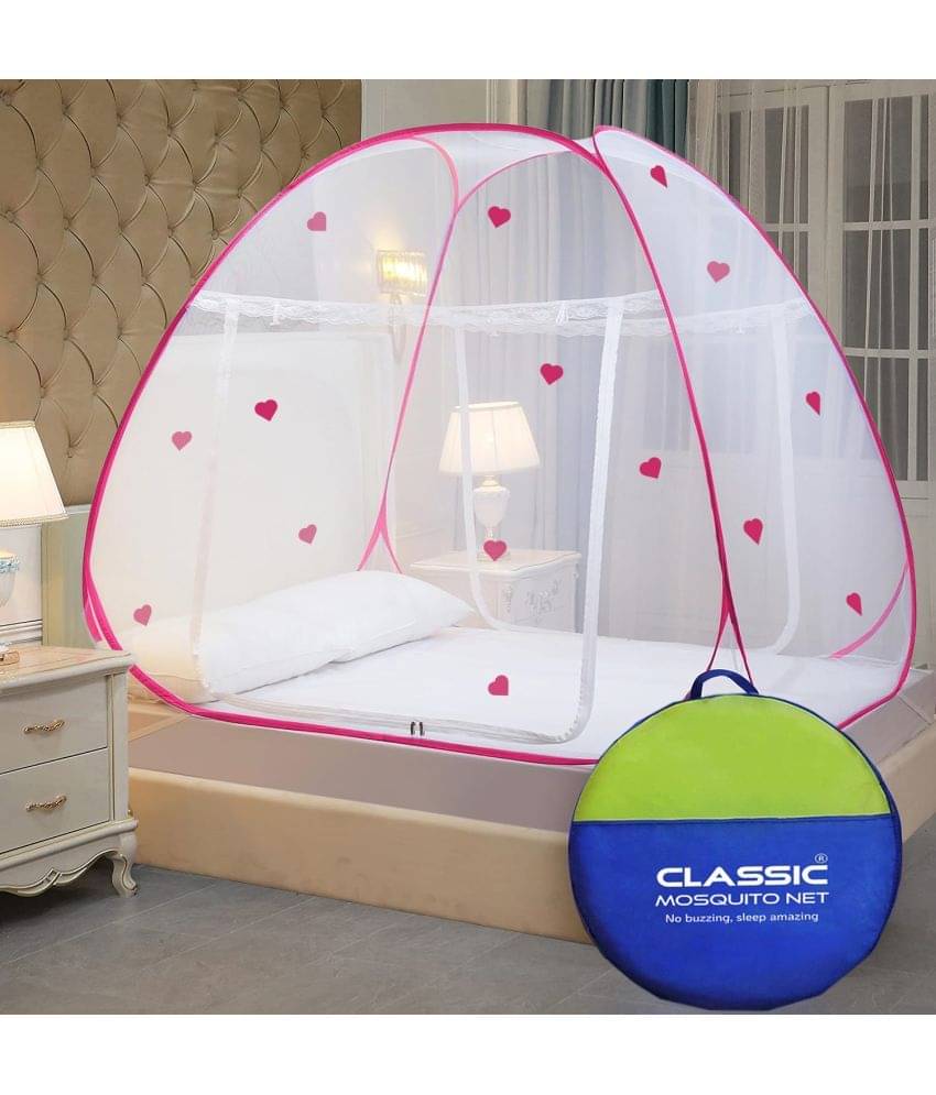 Classic Mosquito Net, Machardani - Pink Polycotton Foldable Mosquito Net, Machardani ( Pack of 1 ) Classic Mosquito Net, Machardani - Pink Polycotton Foldable Mosquito Net, Machardani ( Pack of 1 )
