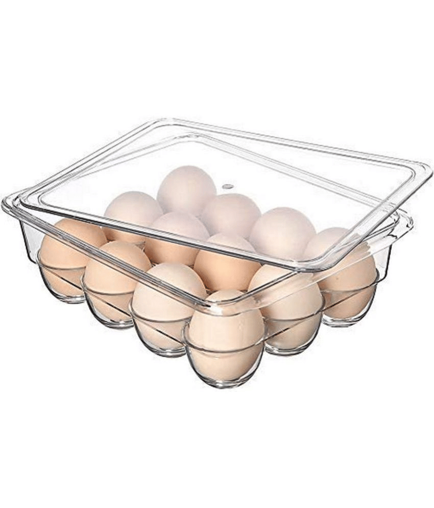     			TINUMS Plastic Transparent Egg Container ( Set of 1 )