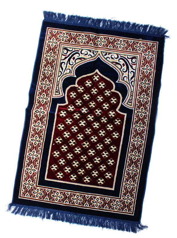 ADIRNY Blue Single Regular Velvet Prayer Mat ( 110 X 70 cm ) ADIRNY Blue Single Regular Velvet Prayer Mat ( 110 X 70 cm )