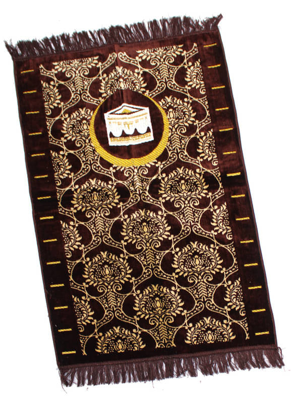     			ADIRNY Brown Single Regular Velvet Prayer Mat ( 110 X 70 cm )