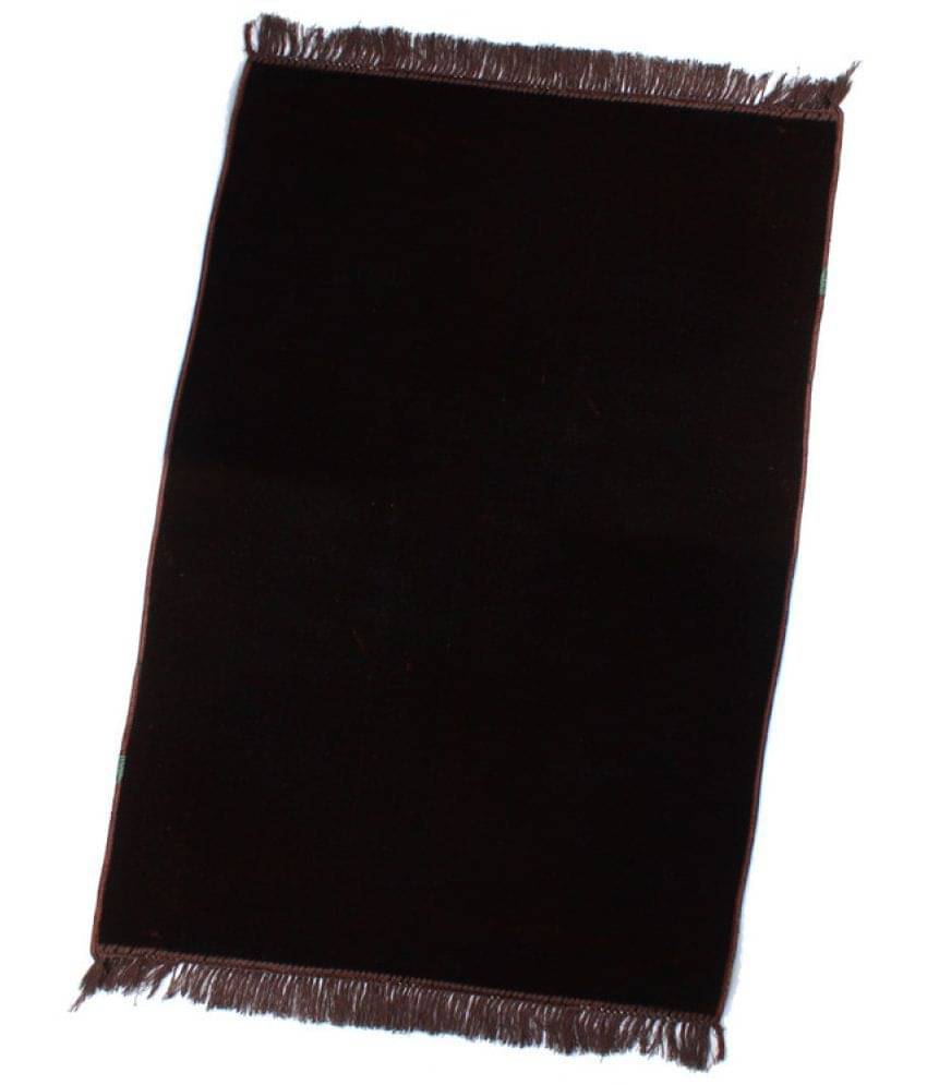 ADIRNY Brown Single Regular Velvet Prayer Mat ( 110 X 70 cm )     			ADIRNY Brown Single Regular Velvet Prayer Mat ( 110 X 70 cm )