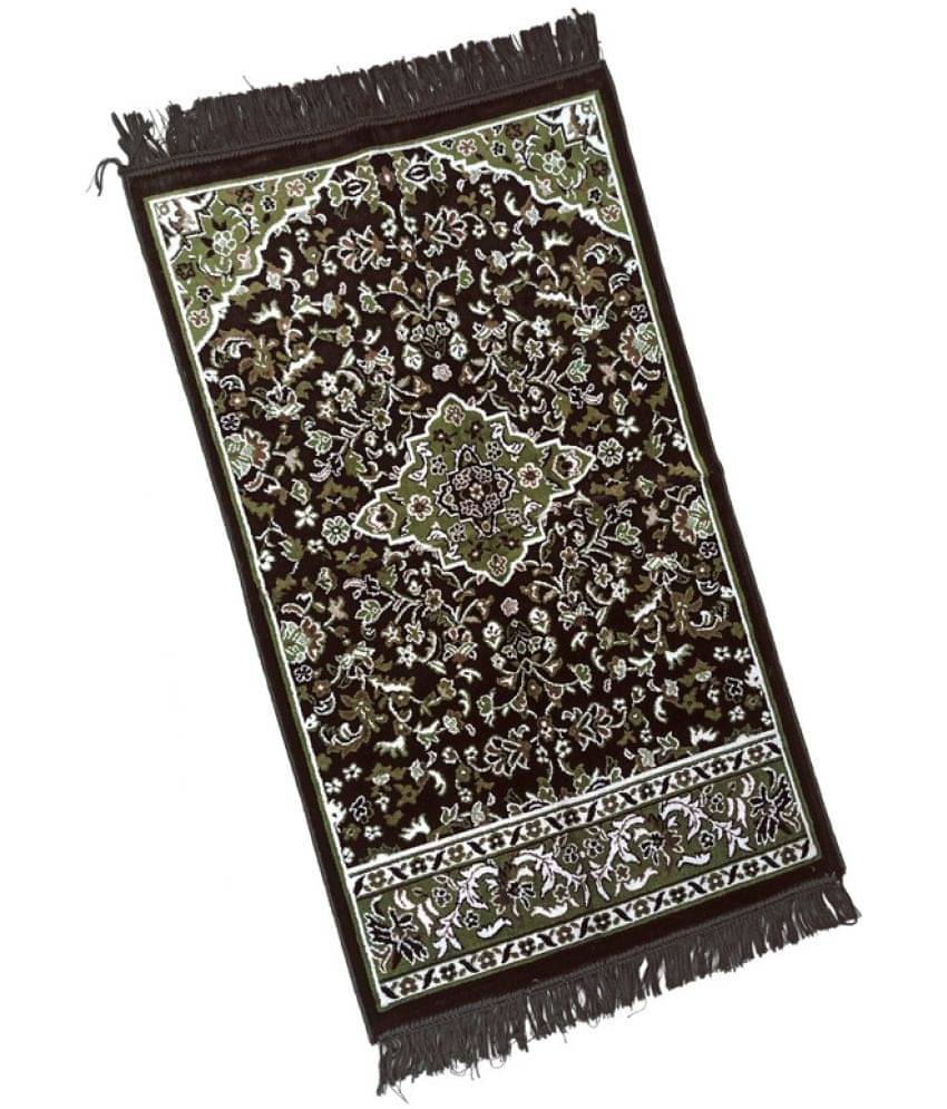 ADIRNY Brown Single Regular Velvet Prayer Mat ( 115 X 65 cm ) ADIRNY Brown Single Regular Velvet Prayer Mat ( 115 X 65 cm )