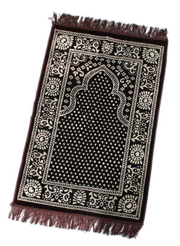 ADIRNY Brown Single Regular Velvet Prayer Mat ( 110 X 70 cm ) ADIRNY Brown Single Regular Velvet Prayer Mat ( 110 X 70 cm )