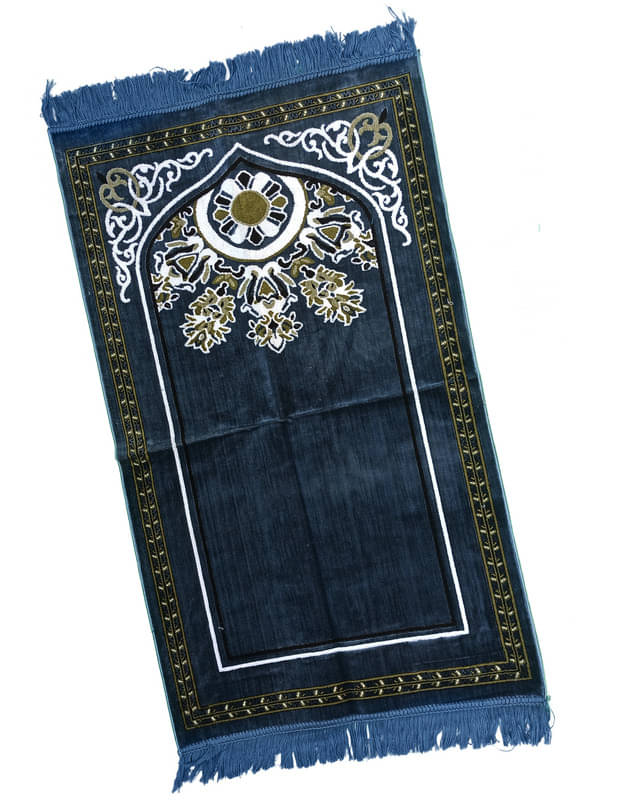 ADIRNY Gray Single Regular Velvet Prayer Mat ( 115 X 65 cm ) ADIRNY Gray Single Regular Velvet Prayer Mat ( 115 X 65 cm )