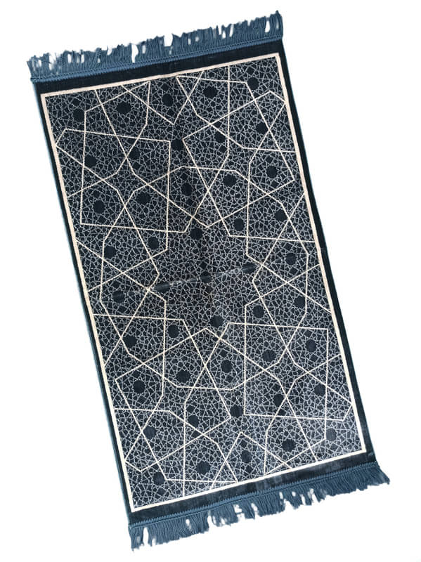     			ADIRNY Gray Single Regular Velvet Prayer Mat ( 115 X 65 cm )