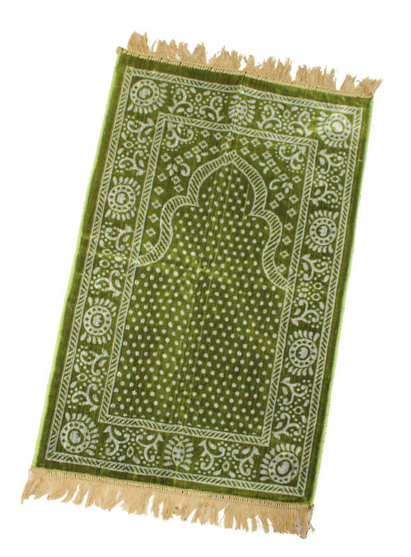 ADIRNY Green Single Regular Velvet Prayer Mat ( 110 X 70 cm )     			ADIRNY Green Single Regular Velvet Prayer Mat ( 110 X 70 cm )