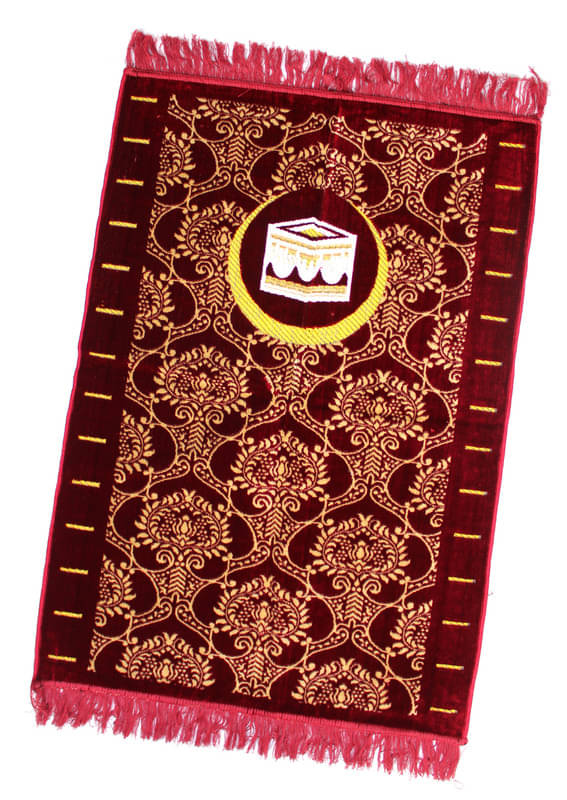 ADIRNY Maroon Single Regular Velvet Prayer Mat ( 110 X 70 cm ) ADIRNY Maroon Single Regular Velvet Prayer Mat ( 110 X 70 cm )