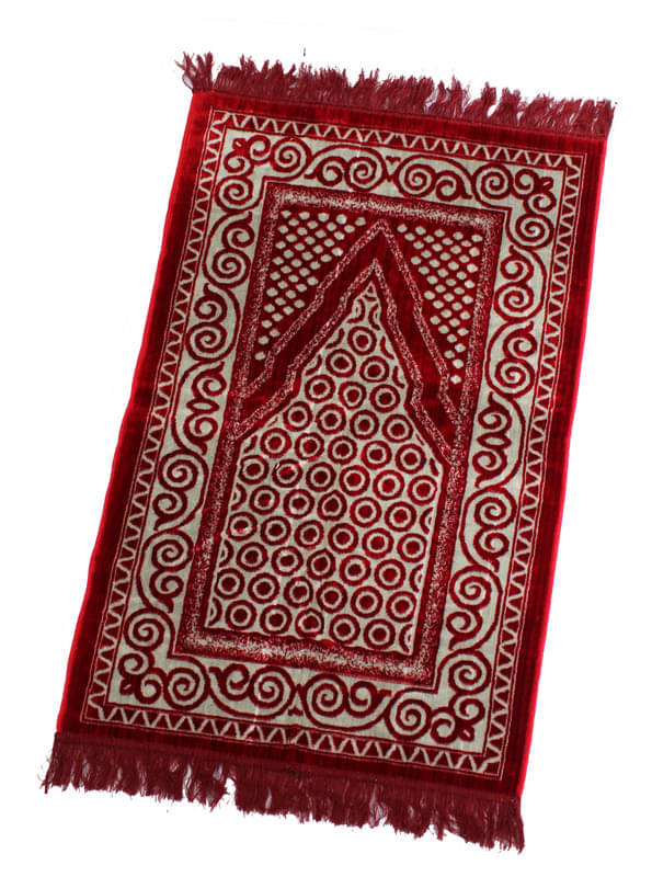     			ADIRNY Red Single Regular Velvet Prayer Mat ( 110 X 70 cm )