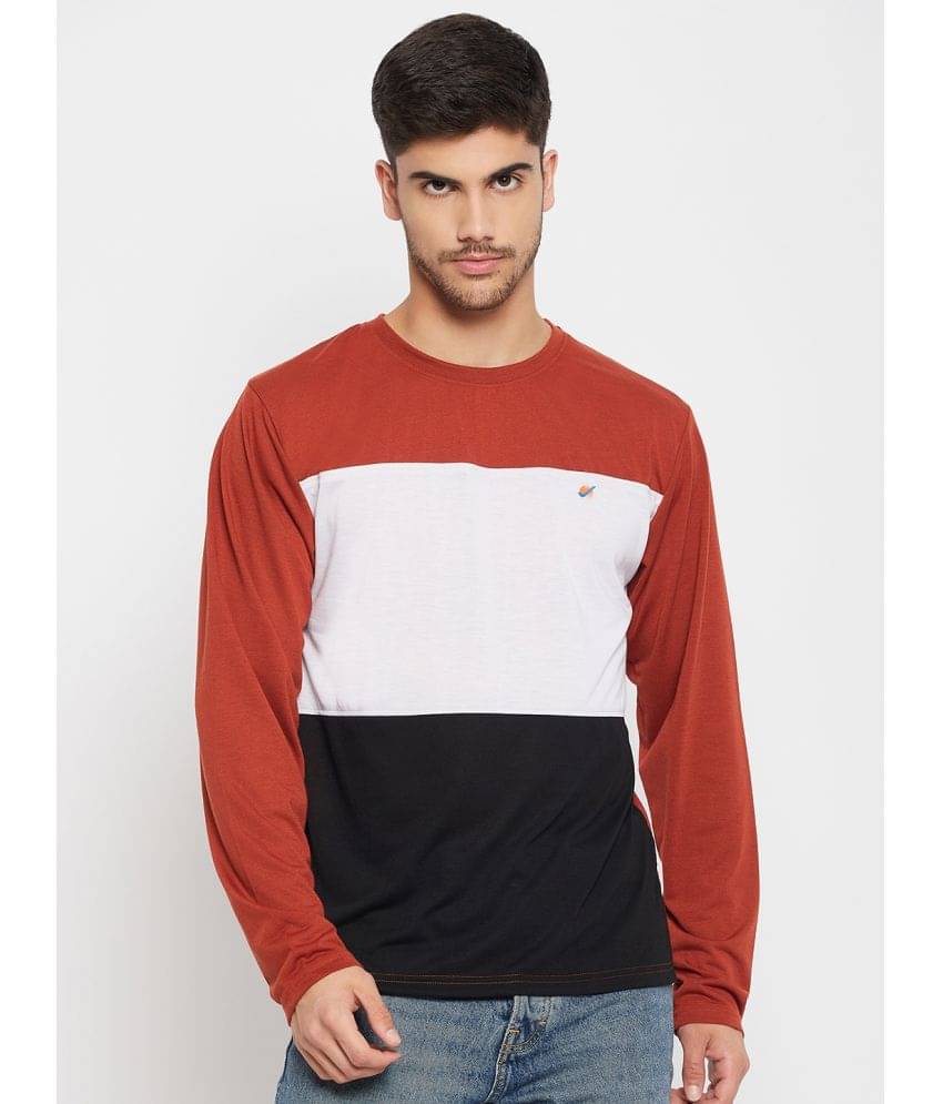     			Auxamis Pack of 1 Cotton Blend Regular Fit Men's T-Shirt ( Rust )