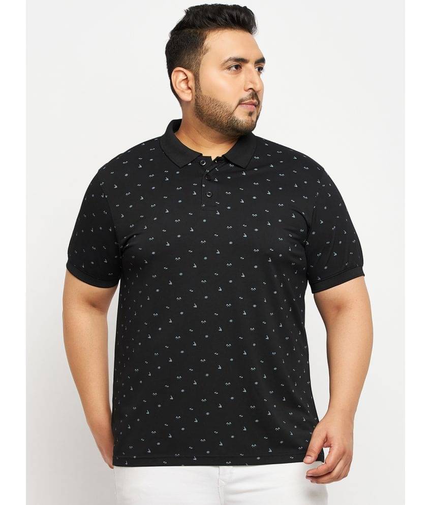 Auxamis Pack of 1 Cotton Blend Regular Fit Printed Half Sleeves Men's Polo T Shirt ( Black ) Auxamis Pack of 1 Cotton Blend Regular Fit Printed Half Sleeves Men's Polo T Shirt ( Black )