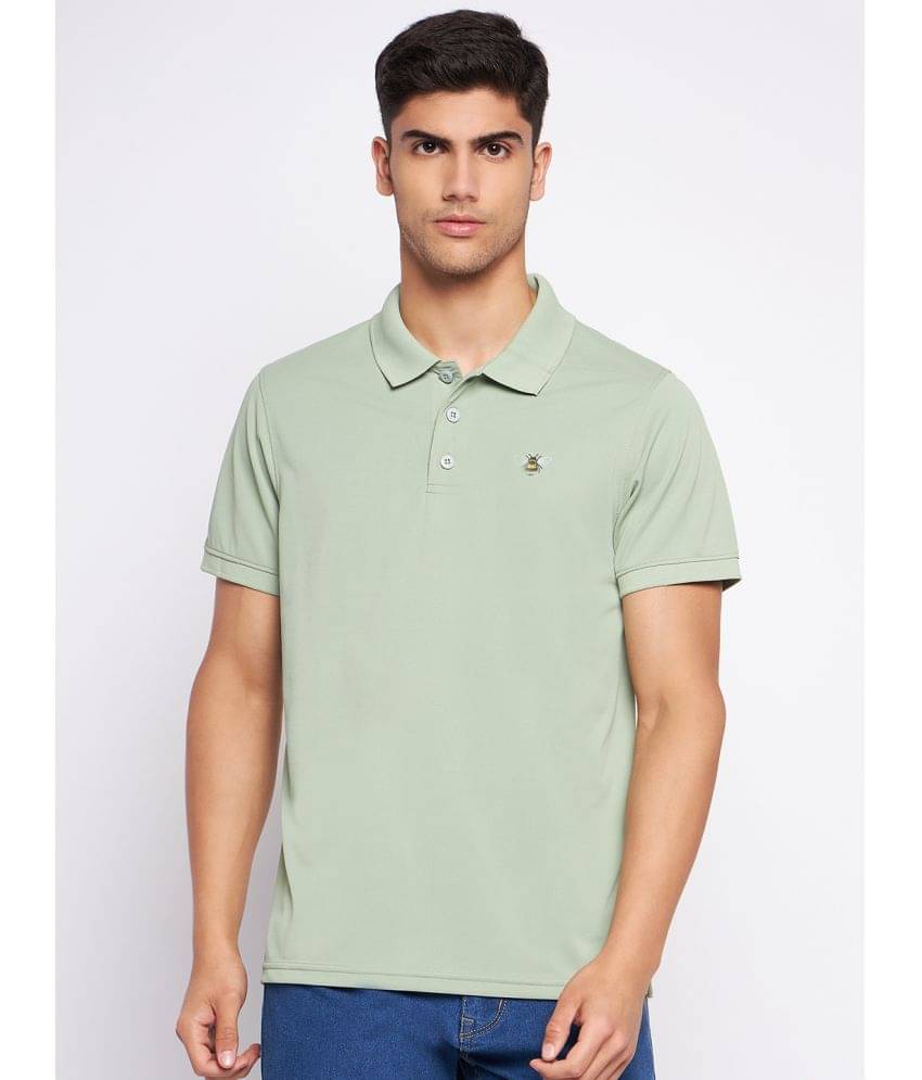 Auxamis Pack of 1 Cotton Blend Regular Fit Solid Half Sleeves Men's Polo T Shirt ( Mint Green ) Auxamis Pack of 1 Cotton Blend Regular Fit Solid Half Sleeves Men's Polo T Shirt ( Mint Green )