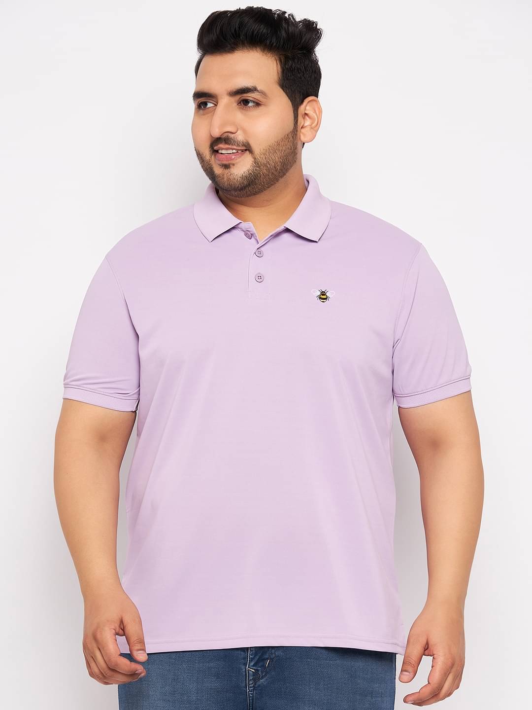     			Auxamis Cotton Blend Regular Fit Solid Half Sleeves Men's Polo T Shirt - Purple ( Pack of 1 )