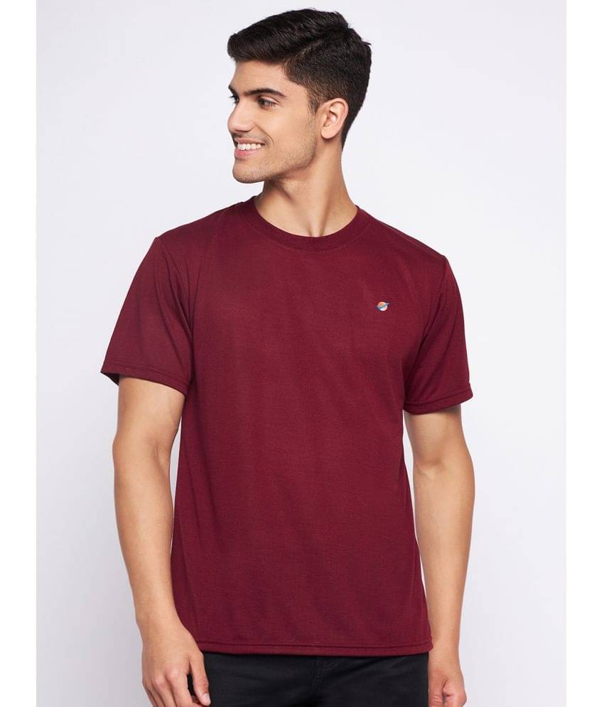 Auxamis Pack of 1 Cotton Blend Regular Fit Men's T-Shirt ( Maroon ) Auxamis Pack of 1 Cotton Blend Regular Fit Men's T-Shirt ( Maroon )