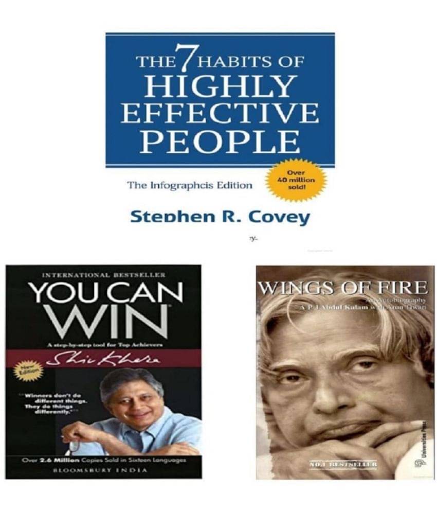 ( Combo of 3 books ) The 7 Habits Of Highly Effective People & You Can Win & Wings of Fire: An Autobiography Paperback ( Combo of 3 books ) The 7 Habits Of Highly Effective People & You Can Win & Wings of Fire: An Autobiography Paperback