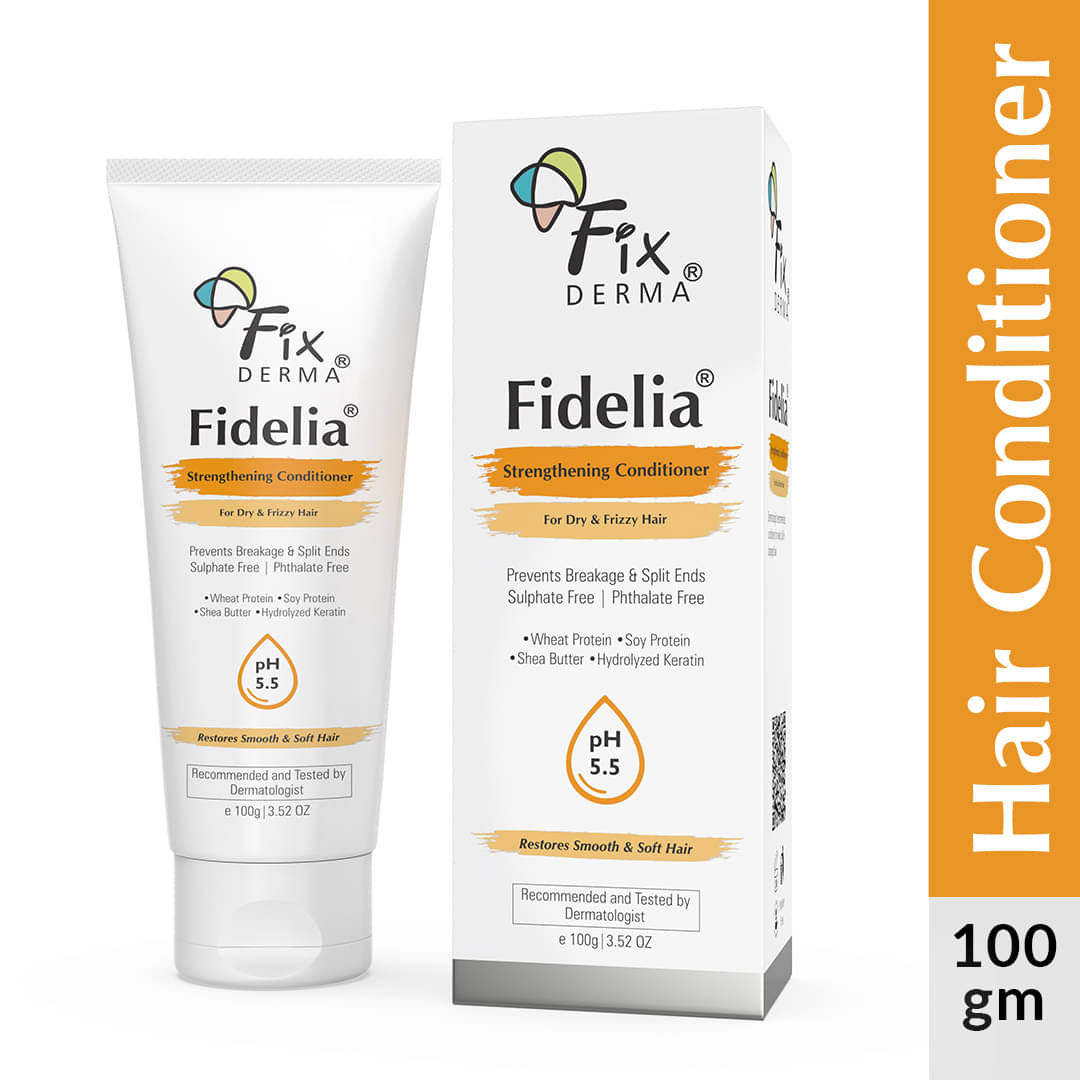 Fixderma Fidelia Strengthening Hair Conditioner with Shea Butter for Frizzy & Dry Hair, 100g Fixderma Fidelia Strengthening Hair Conditioner with Shea Butter for Frizzy & Dry Hair, 100g