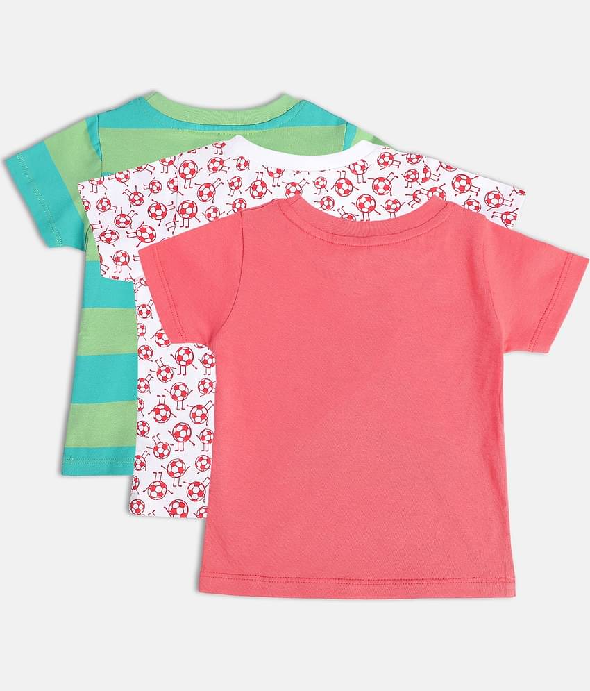 MINI KLUB Pack of 3 Baby Boys Cotton Blend T-Shirt ( Multi )