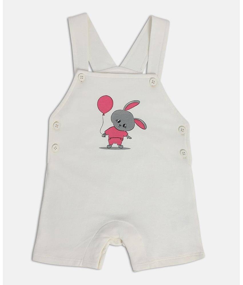 MINI KLUB Pack of 1 Baby Girls Cotton Dungaree Sets ( Multi )