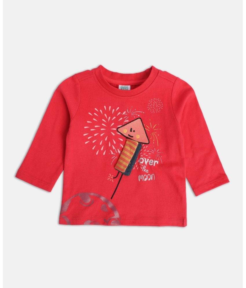     			MINI KLUB Pack of 1 Baby Boys Cotton Blend T-Shirt ( Red )