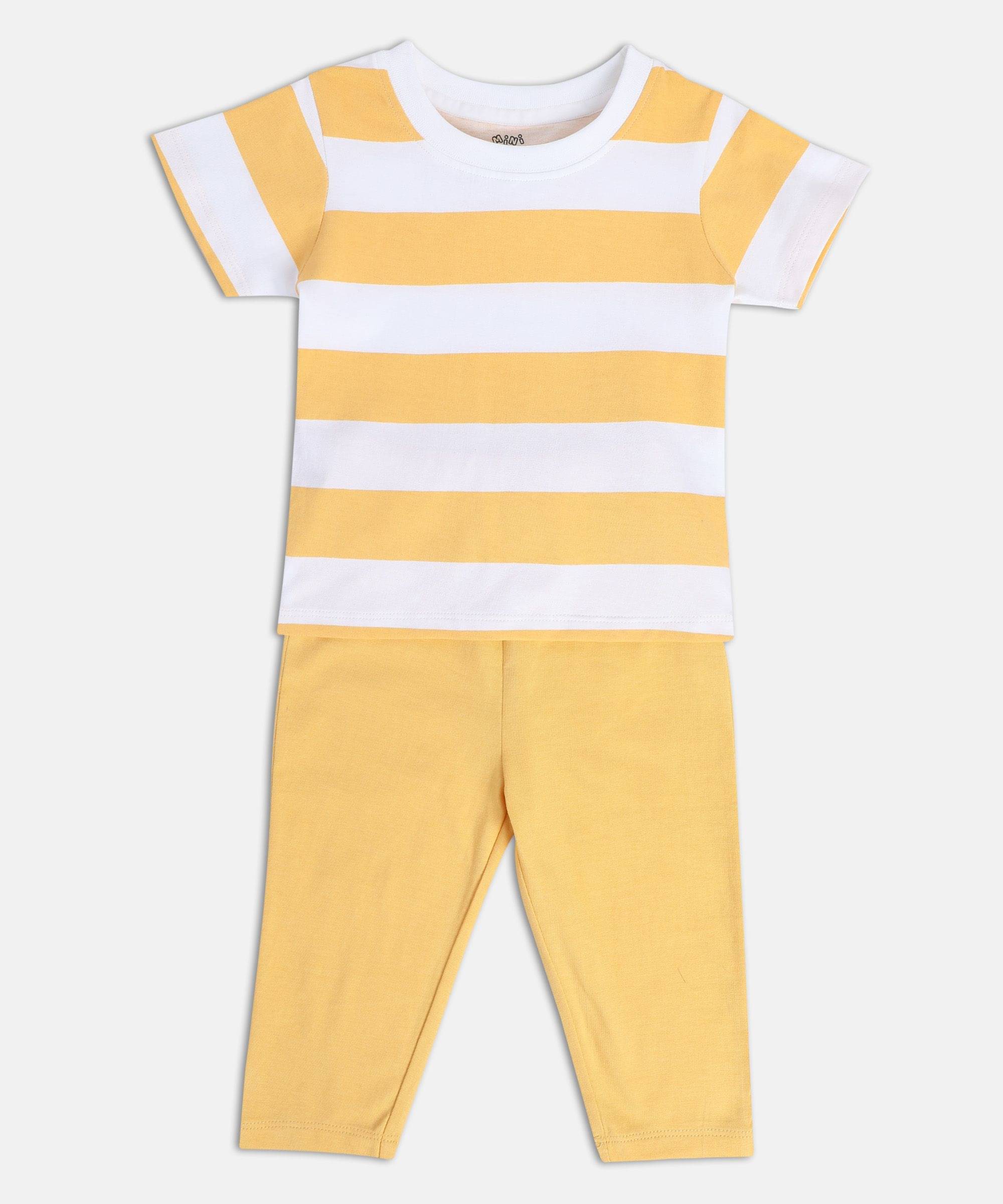     			MINI KLUB Pack of 1 Baby Boys Cotton Top & Trouser ( Yellow )