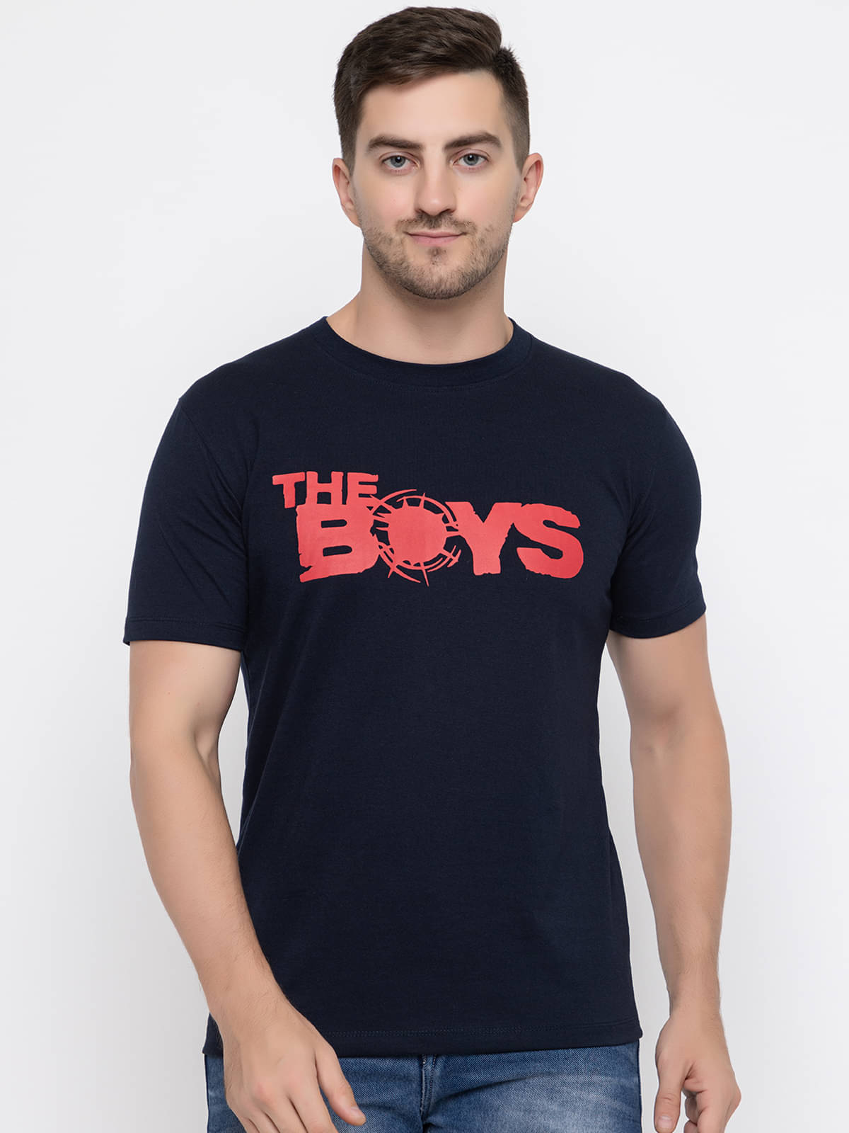 MODERNITY Pack of 1 Cotton Regular Fit Men's T-Shirt ( Navy ) MODERNITY Pack of 1 Cotton Regular Fit Men's T-Shirt ( Navy )
